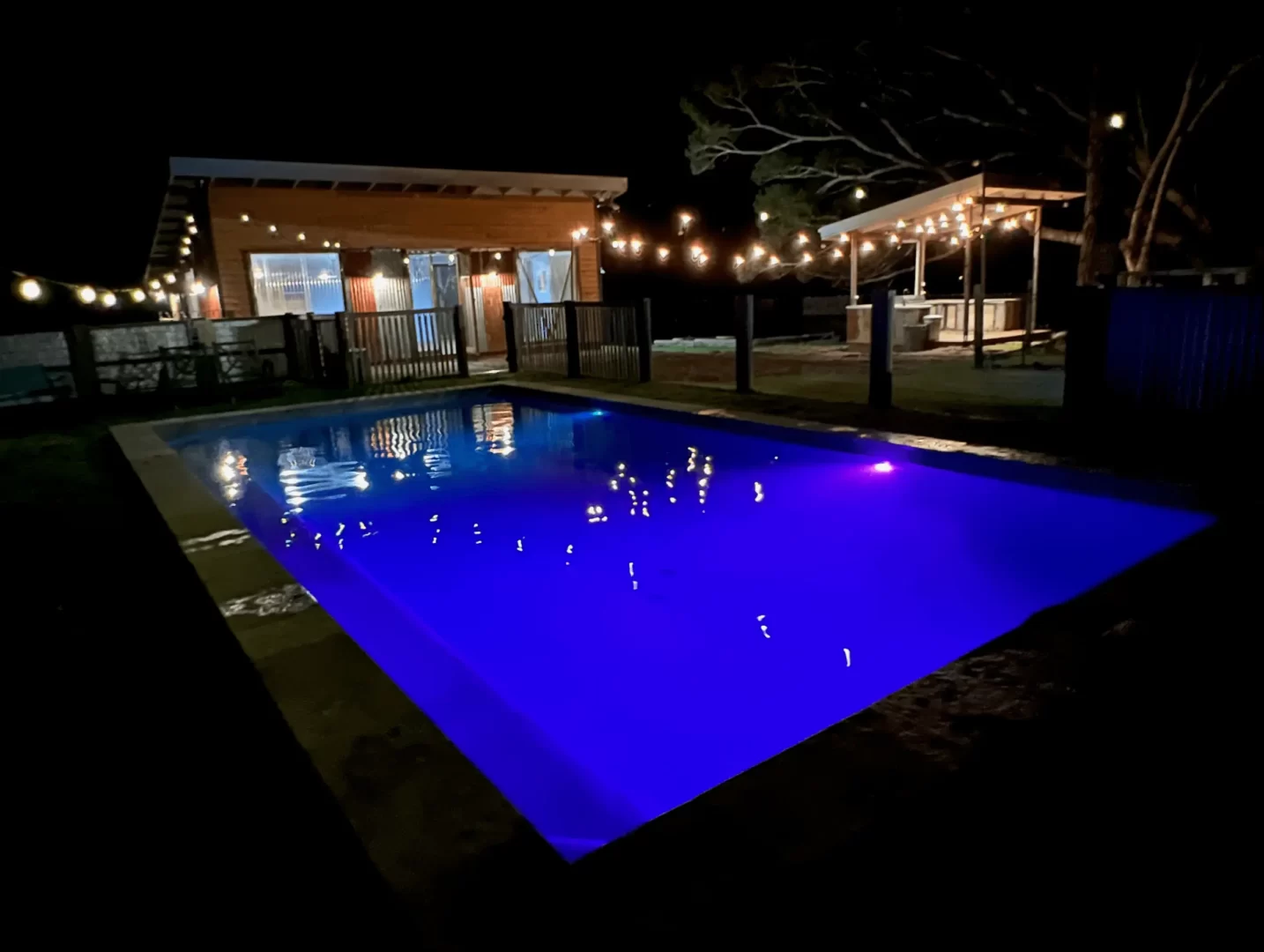 pool at night